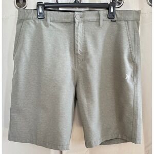 Hurley Mens Performance Shorts Size 36 Green Athleisure Golf Preppy Casual 19704